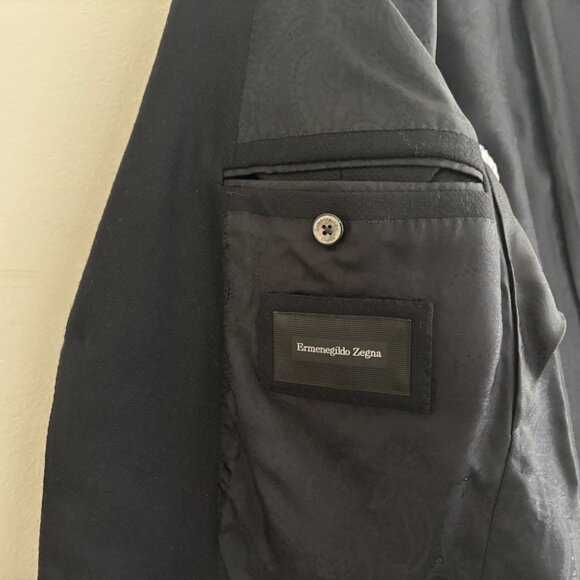 $3500 Ermenegildo Zegna Harry Rosen Black Blazer/ Sport Coat - 40 - Picture 8 of 13